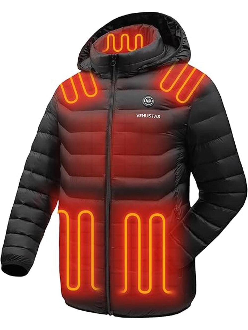 Venustas Unisex Heated Jacket with Battery, Heated Coat for Women and Men Size M